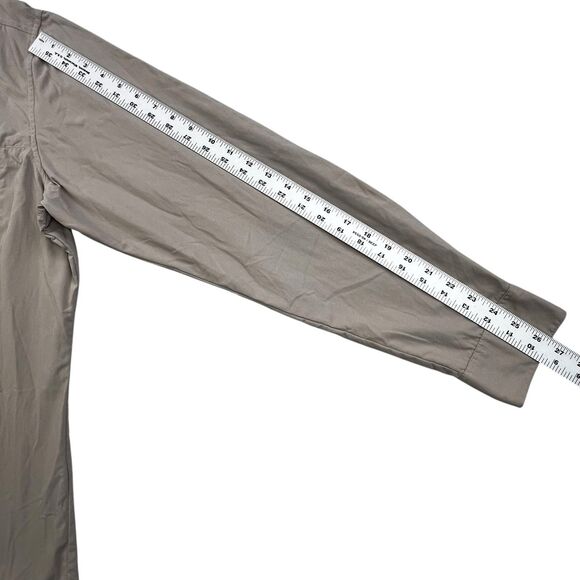 Clothing Arts Shirt Men XXL Tan P Cubed Pick Pocket Proof Button Up Travel Nylon - Picture 12 of 12